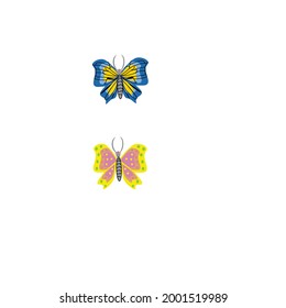 butterfly on a white background , vector 