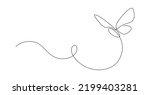 Butterfly in One continuous line drawing. Beautiful flying moth for wellbeing beauty or spa salon logo and divider concept in simple linear style. Editable stroke. Doodle vector illustration