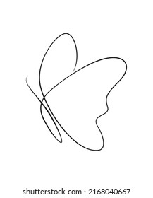 Butterfly One Line Art Illustration Stock Vector (Royalty Free ...