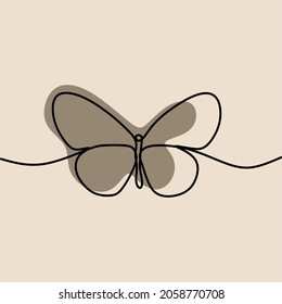 butterfly oneline continuous line art