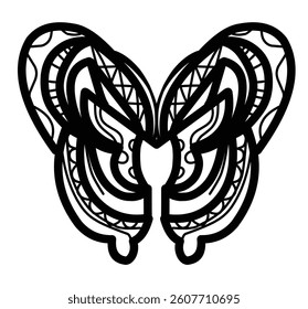 butterfly ornament decorations design vector isolated on white