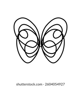 butterfly ornament decorative outline design
