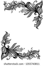 Butterfly ornament, design element