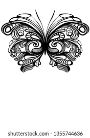 Butterfly ornament, design element