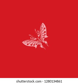 butterfly ornament vector