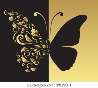 Butterfly, ornate for your design