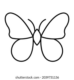 Butterfly Outline bold Vector Icon which can be easily modified or Edited 