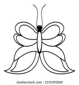 butterfly outline drawing for kids