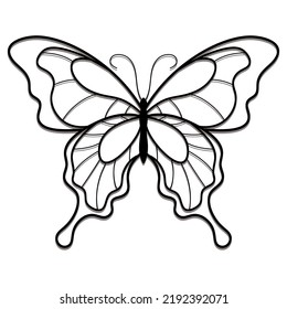 butterfly outline drawing for kids