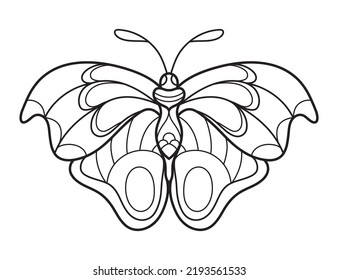 butterfly outline drawing for kids