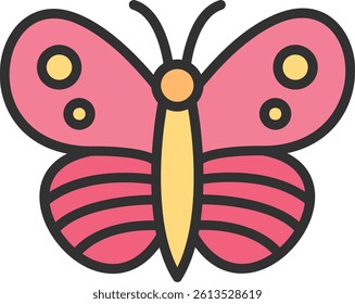 Butterfly Outline Filled Style Icon