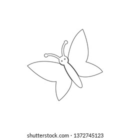 butterfly outline icon. Elements of Easter illustration icon. Signs and symbols can be used for web, logo, mobile app, UI, UX