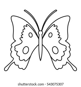 Butterfly outline icon. Illustration of butterfly outline vector icon for web isolated on white background