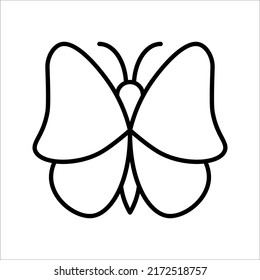 Butterfly outline icon. Insect simple line vector icon. Symbol, logo illustration on white background Pixel perfect vector graphics