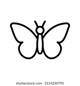 Butterfly outline icon. Insect simple line vector icon  color editable