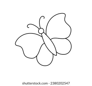 Butterfly outline icon. Linear style sign for mobile concept and web design. Insect simple line art vector. Symbol, logo illustration