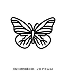 Butterfly Outline Icon, Vector illustration