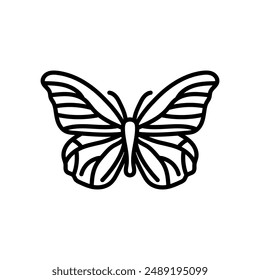Butterfly Outline Icon, Vector illustration