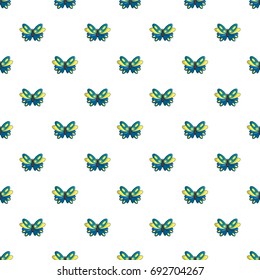 Butterfly papilio zagreus pattern in cartoon style. Seamless pattern vector illustration