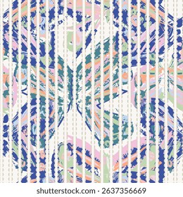 Butterfly Pastels Abstract Brush strokes pattern design for fashion textiles, graphics and crafts