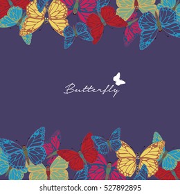 Butterfly pattern, Can be used for wallpaper, pattern fills, textile, web page background, surface textures, Image for advertising booklets, banners, flayers.
