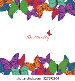 Butterfly pattern, Can be used for wallpaper, pattern fills, textile, web page background, surface textures, Image for advertising booklets, banners, flayers.
