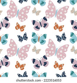 butterfly pattern color background pattern polka pretty design art vector illlustration