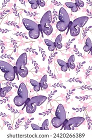 Butterfly pattern design, Print and poster design, Colorful Butterfly 