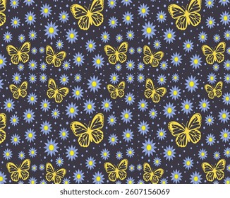 Butterfly pattern illustrated in vector