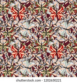 Butterfly pattern for invitation, card, print. Vector illustration. Seamless.