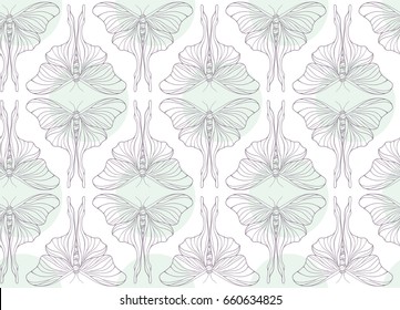 Butterfly pattern on white vector