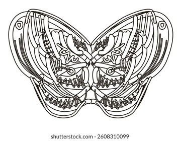 butterfly pattern ornament grunge design concept