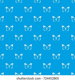 Butterfly pattern repeat seamless in blue color for any design. Vector geometric illustration
