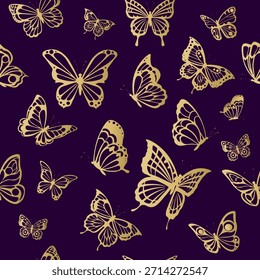Patrón de mariposa. fondo sin fisuras con hermosa mariposa voladora