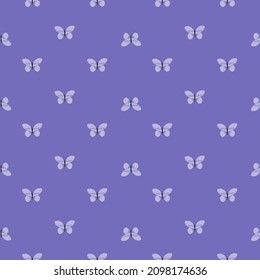 Butterfly pattern seamless in freehand style. Cute insect which fly in a meadow on colorful background. Vector illustration for textile prints, fabric, banners, backdrops and wallpapers.