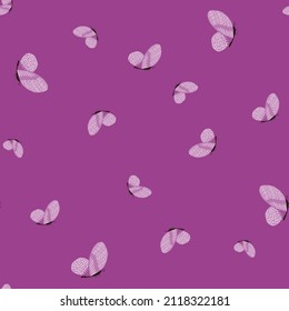 Butterfly pattern seamless in freehand style. Cute insect which fly in a meadow on colorful background. Vector illustration for textile prints, fabric, banners, backdrops and wallpapers.