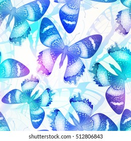 Butterfly Pattern  Seamless. Vector Illustration.