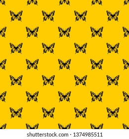 Butterfly pattern seamless vector repeat geometric yellow for any design