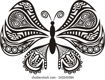 Butterfly pattern vector illustration