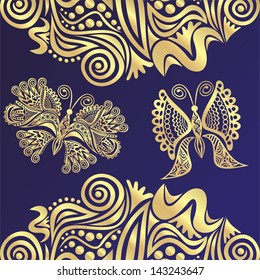 Butterfly pattern vector illustration
