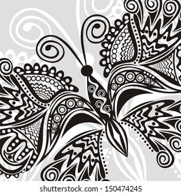 Butterfly pattern vector illustration