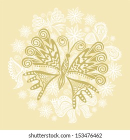 Butterfly pattern vector illustration