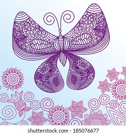 Butterfly pattern vector illustration