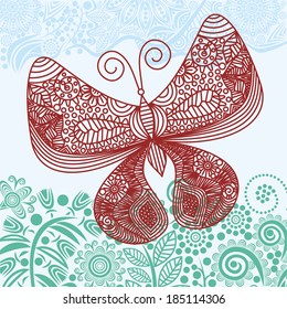 Butterfly pattern vector illustration
