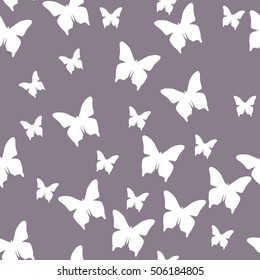 Butterfly pattern. Vector seamless pattern. Repeating background.