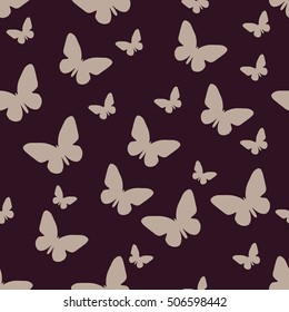 Butterfly pattern. Vector seamless pattern. Repeating background.