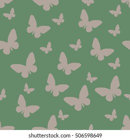 Butterfly pattern. Vector seamless pattern. Repeating background.