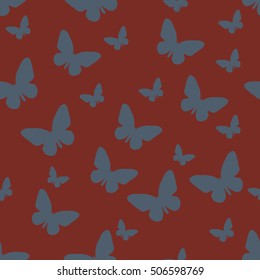 Butterfly pattern. Vector seamless pattern. Repeating background.