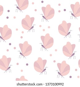Butterfly pattern. . Vector. Seamless pattern for wallpaper, clothes.