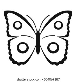 Butterfly peacock eye icon. Simple illustration of butterfly peacock eye vector icon for web